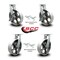 Service Caster 10'' Extra Heavy Duty Semi Steel Cast Iron Caster Set 4 Swivel Locks 2 Brakes, 4PK CRAN-KP92S1030-SSR-SLB-BSL-2-BSL-2 - alternate 6